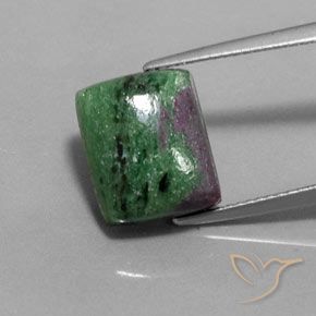 10.12ct Naturel Multicolore Rubis-Zoisite, Baquette, Opaque
