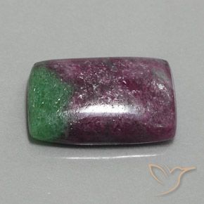 Rubis-Zoisite Multicolore naturelle Baquette, 16.97 ct, Opaque