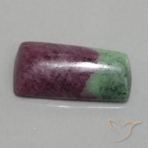 Rubis-Zoisite Multicolore naturelle Baquette, 19.85 ct, Opaque