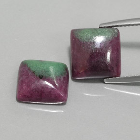 Achetez naturel ct multicolore rubis zoïsite gems, carré, en provenance tanzanie chez gemselect. en stock, livraison internationale!