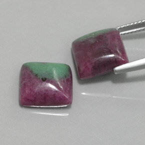 Achetez naturel ct multicolore rubis zoïsite gems, carré, en provenance tanzanie chez gemselect. en stock, livraison internationale!