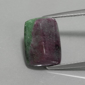 Rubis-Zoisite Multicolore naturelle Baquette, 5.44 ct, Opaque
