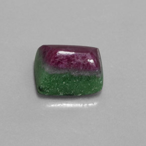 Rubis-Zoisite Multicolore naturelle Baquette, 7.04 ct, Opaque