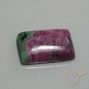 Rubis-Zoisite Multicolore naturelle Baquette, 18.36 ct, Opaque