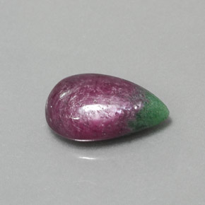 Rubis-Zoisite Multicolore naturelle En forme de poire, 4.83 ct, Opaque