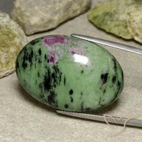 Rubis-Zoisite Multicolore naturelle ovale, 59.91 ct, Opaque