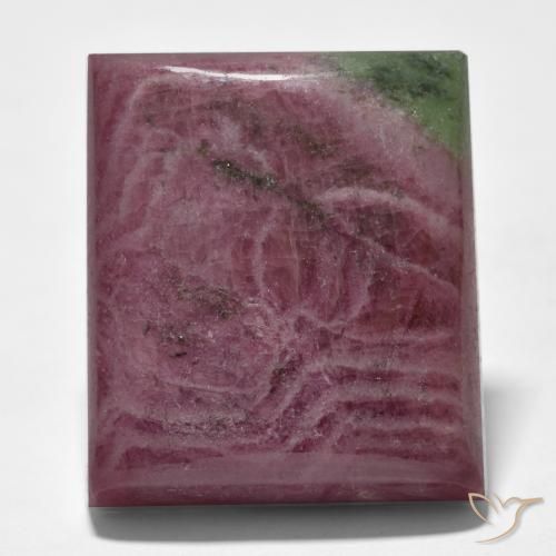 65.85ct Naturel Multicolore Rubis-Zoisite, Baquette, Opaque