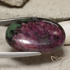 Rubis-Zoisite Multicolore naturelle ovale, 46.96 ct, Opaque