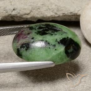 Rubis-Zoisite Multicolore naturelle ovale, 15.46 ct, Opaque