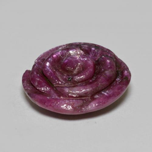 Rubis-Zoisite Pourpre moyen-foncé naturelle Taille Fleur, 11.63 ct, Opaque