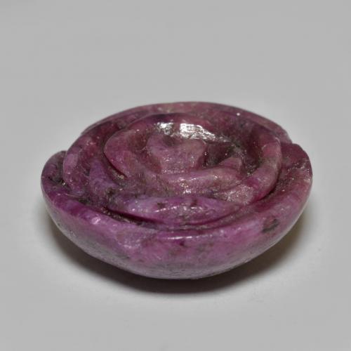 Rubis zoïsite pourpre naturelle taille fleur, 32,56 ct, opaque