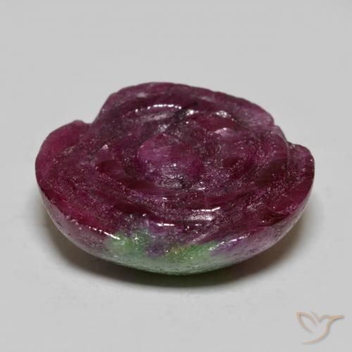 Rubis-Zoisite Multicolore naturelle Taille Fleur, 20.70 ct, Opaque