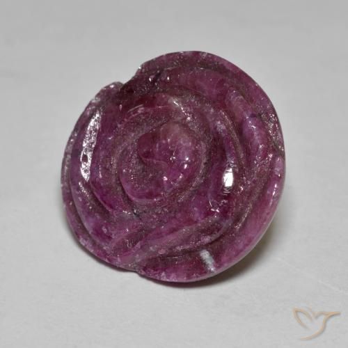 Rubis-Zoisite Rouge framboises naturelle Taille Fleur, 13.84 ct, Opaque