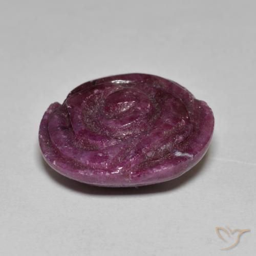 Rubis-Zoisite Rouge framboises naturelle Taille Fleur, 13.84 ct, Opaque