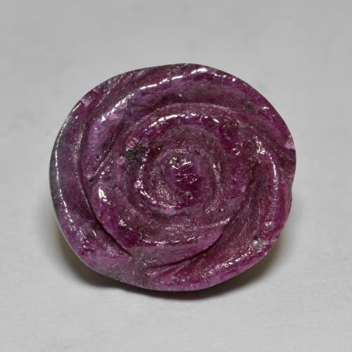 Rubis-Zoisite Rouge framboises naturelle Taille Fleur, 16.43 ct, Opaque