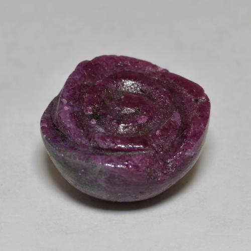 Rubis-Zoisite Rouge framboises naturelle Taille Fleur, 16.43 ct, Opaque