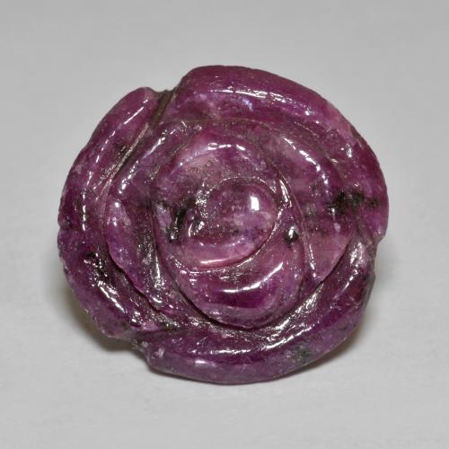 Rubis zoïsite pourpre naturelle taille fleur, 13,40 ct, opaque