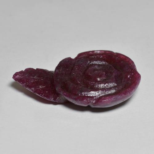Rubis zoïsite pourpre naturelle taille fleur, 13,57 ct, opaque