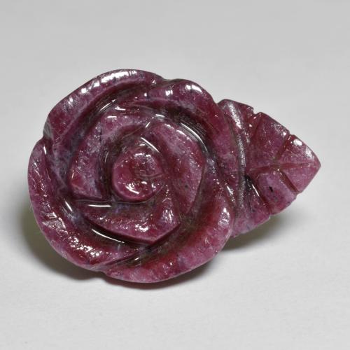Rubis-Zoisite Pourpre moyen naturelle Taille Fleur, 17.44 ct, Opaque