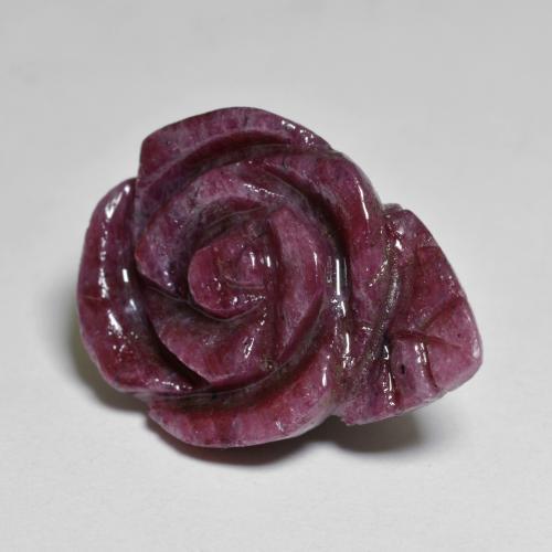 Rubis-Zoisite Pourpre moyen naturelle Taille Fleur, 17.44 ct, Opaque