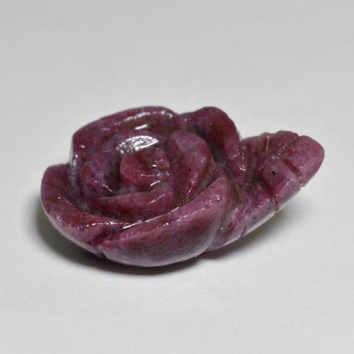 Rubis-Zoisite Pourpre moyen naturelle Taille Fleur, 17.44 ct, Opaque
