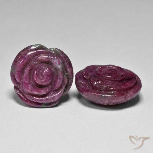 Shop natural 37.71ct Multicolore Rubis-Zoisite gems, Taille Fleur, from Tanzanie at GemSelect. In stock, global shipping!