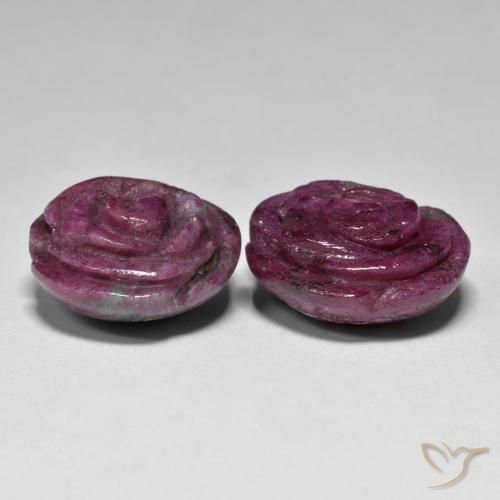 Shop natural 37.71ct Multicolore Rubis-Zoisite gems, Taille Fleur, from Tanzanie at GemSelect. In stock, global shipping!