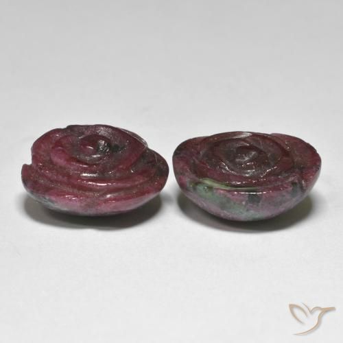 Shop natural 31.97ct Multicolore Rubis-Zoisite gems, Taille Fleur, from Tanzanie at GemSelect. In stock, global shipping!