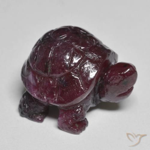 Rubis zoïsite pourpre naturelle forme fantaisie, 24,16 ct, opaque