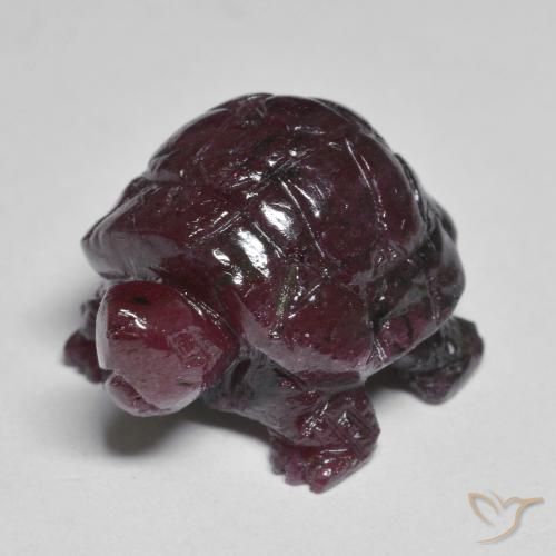 Rubis zoïsite pourpre naturelle forme fantaisie, 24,16 ct, opaque