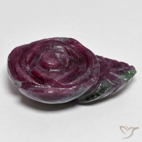 Rubis-Zoisite Multicolore naturelle Taille Fleur, 30.44 ct, Opaque
