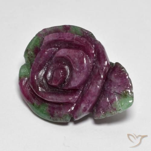 Rubis-Zoisite Multicolore naturelle Taille Fleur, 23.91 ct, Opaque