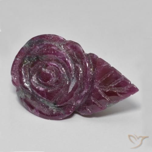 37.52ct Naturel Multicolore Rubis-Zoisite, Taille Fleur, Opaque