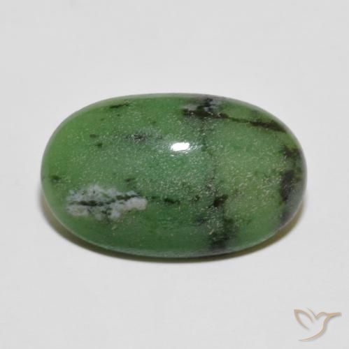 6.23ct Naturel Vert foncé Rubis-Zoisite, ovale, Opaque