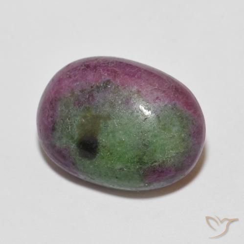 Rubis-Zoisite Multicolore naturelle ovale, 8.89 ct, Opaque