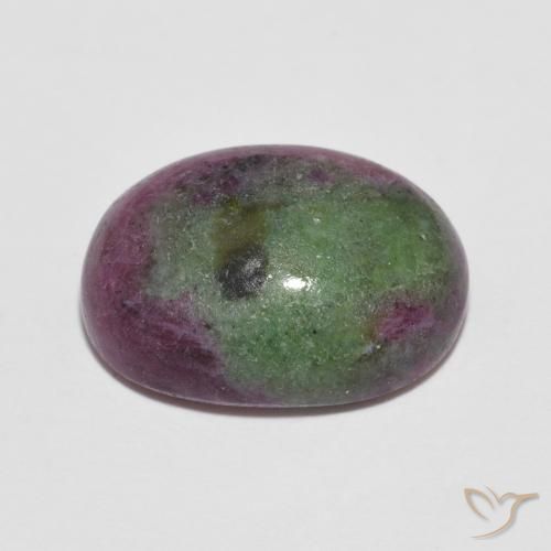 Rubis-Zoisite Multicolore naturelle ovale, 8.89 ct, Opaque