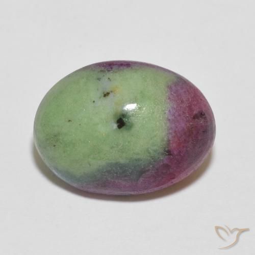 7.21ct Naturel Multicolore Rubis-Zoisite, ovale, Opaque