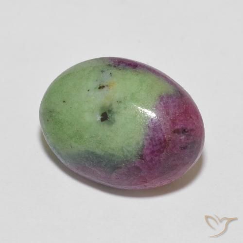 Rubis-Zoisite Multicolore naturelle ovale, 7.21 ct, Opaque