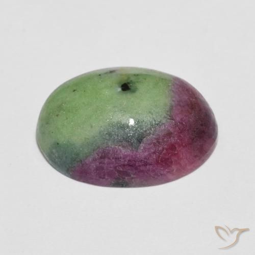 Rubis-Zoisite Multicolore naturelle ovale, 7.21 ct, Opaque