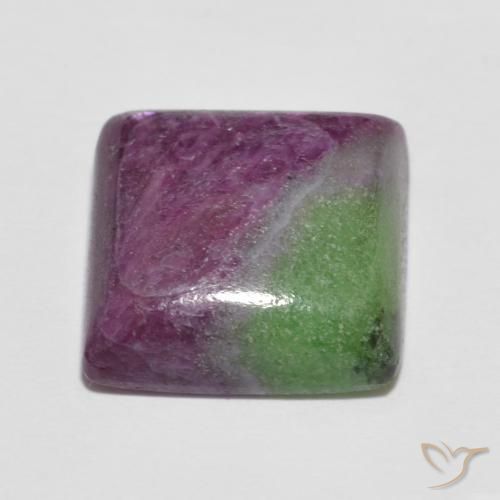 Rubis-Zoisite Multicolore naturelle Carré, 7.66 ct, Opaque