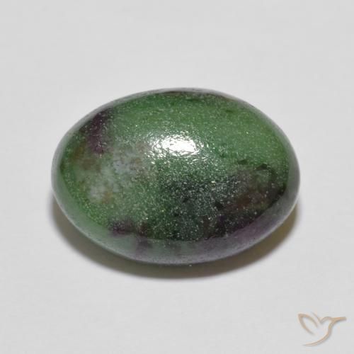 7.43ct Naturel Multicolore Rubis-Zoisite, ovale, Opaque