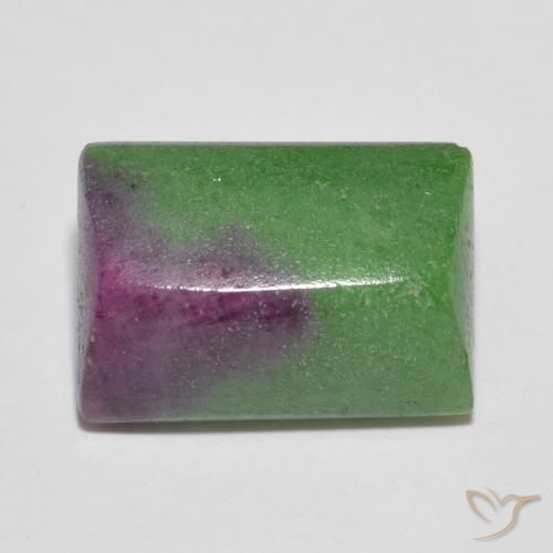 9.04ct Naturel Multicolore Rubis-Zoisite, Baquette, Opaque