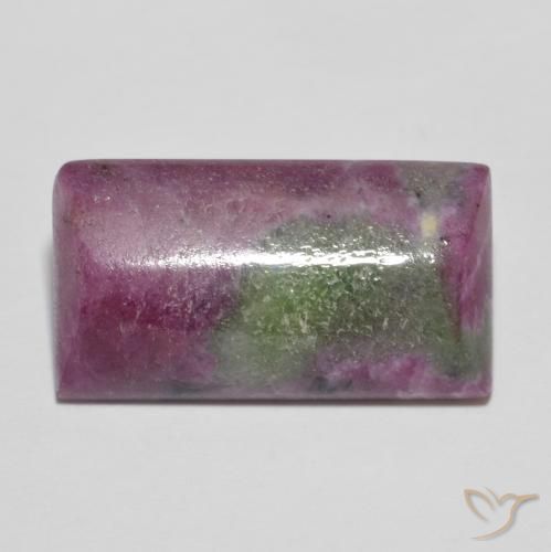 9.88ct Naturel Multicolore Rubis-Zoisite, Baquette, Opaque