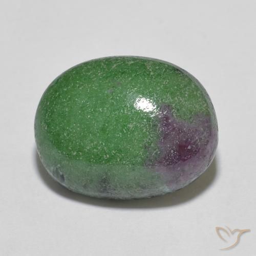 7.84ct Naturel Multicolore Rubis-Zoisite, ovale, Opaque