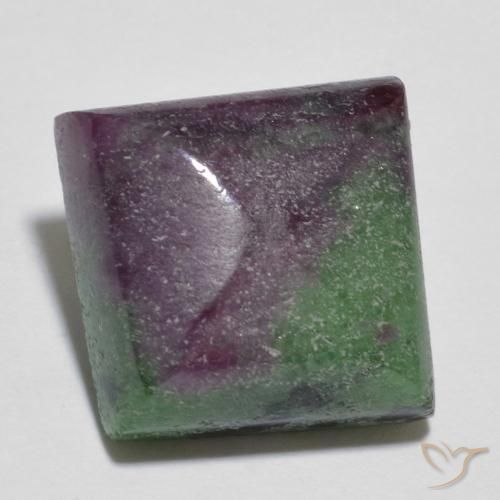 Rubis-Zoisite Multicolore naturelle Carré, 8.06 ct, Opaque