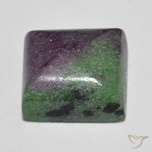 Rubis-Zoisite Multicolore naturelle Carré, 8.06 ct, Opaque