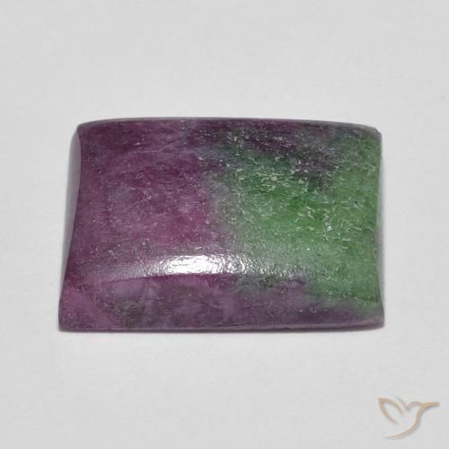 Rubis-Zoisite Multicolore naturelle Baquette, 8.98 ct, Opaque