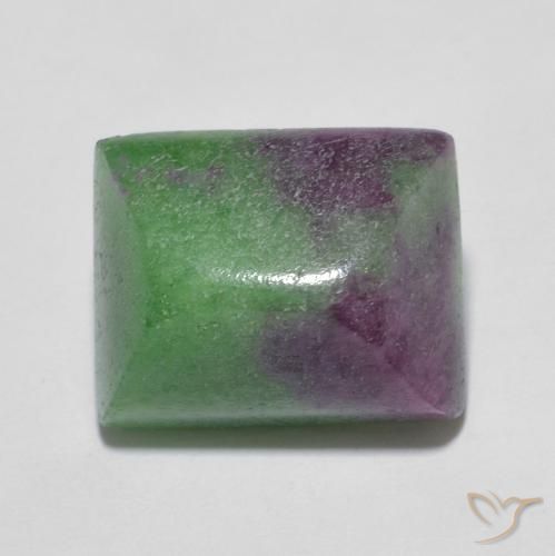 6.89ct Naturel Multicolore Rubis-Zoisite, Baquette, Opaque