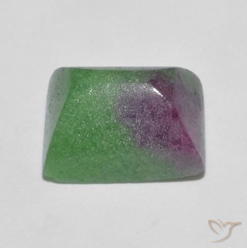 Rubis-Zoisite Multicolore naturelle Baquette, 6.89 ct, Opaque
