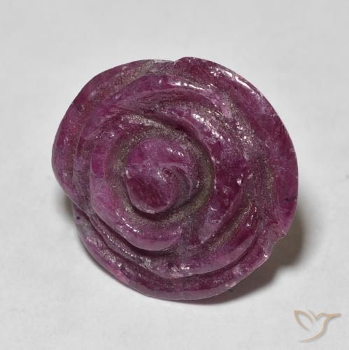 Rubis-Zoisite Rose magenta foncé naturelle Taille Fleur, 16.50 ct, Opaque